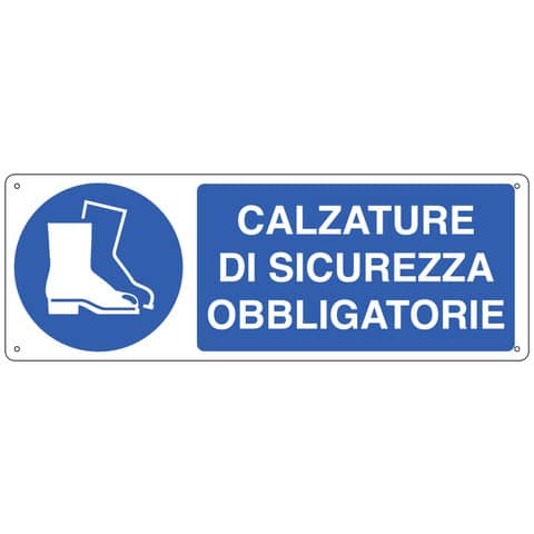 Cartello d'obbligo 35x12,5 cm Cartelli Segnalatori ''Calzature di sicurezza'' E1905K